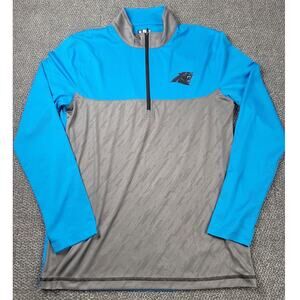 Carolina Panthers Shirt Men's Med NFL Team Apparel TX3 Cool 1/4 Zip Pullover